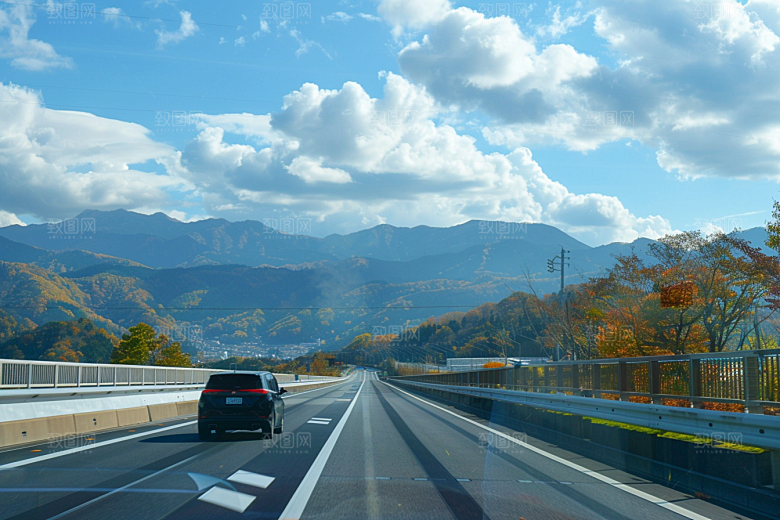 柏油马路道路地平线素材