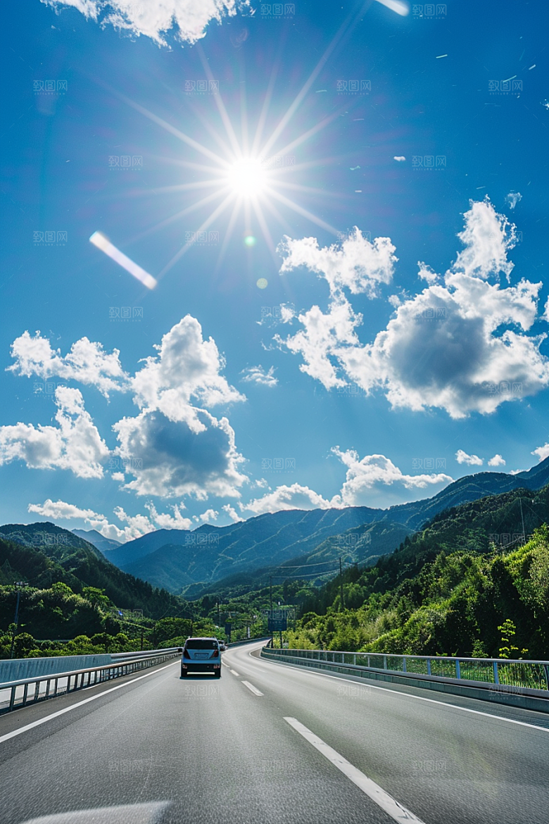 柏油马路道路驾车素材
