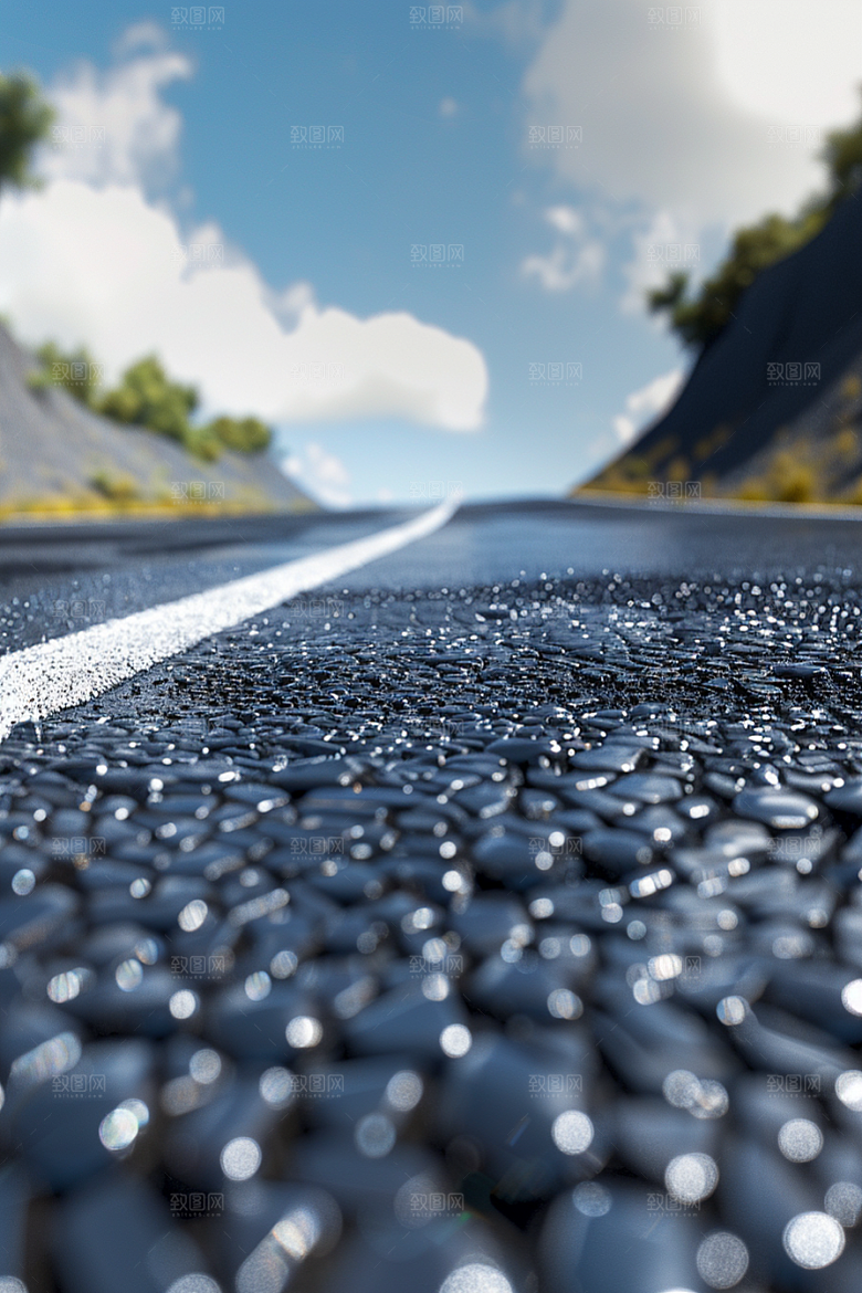 柏油马路肌理路面素材