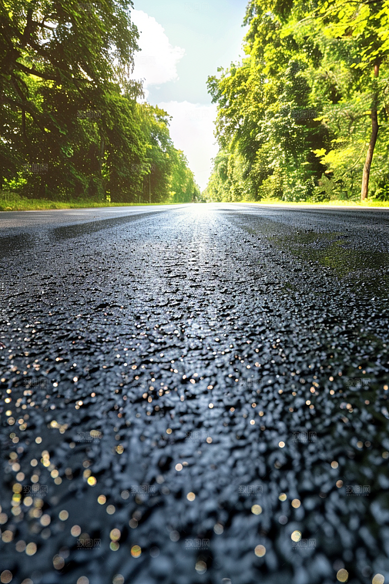 柏油马路地平线延伸素材