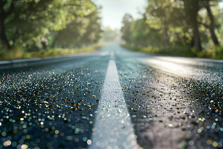 柏油马路路面高清素材