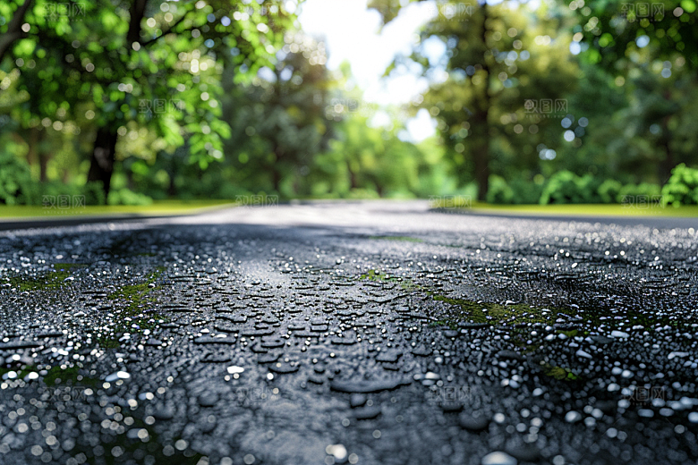 柏油马路场景地平线素材