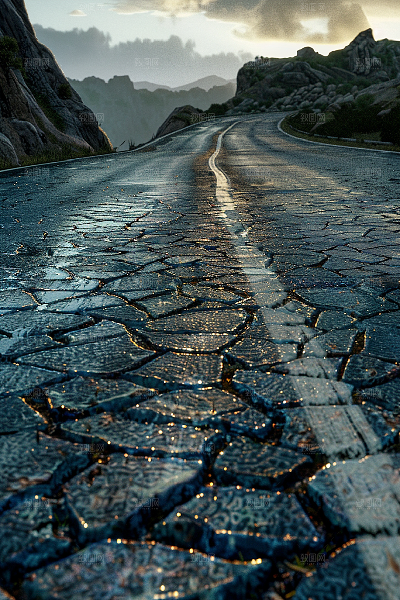 柏油马路材质户外素材