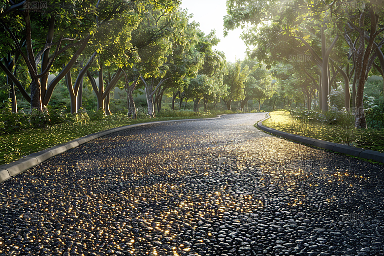 柏油马路场景材质素材