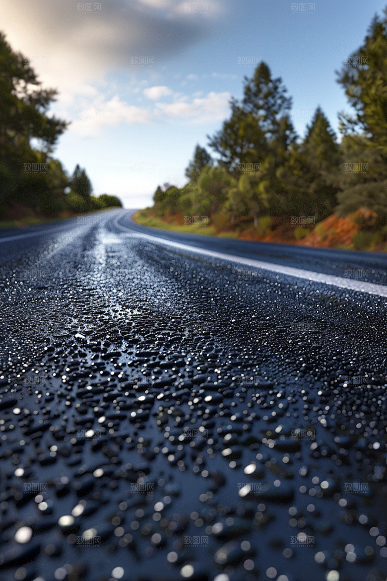 柏油马路沥青马路延伸素材