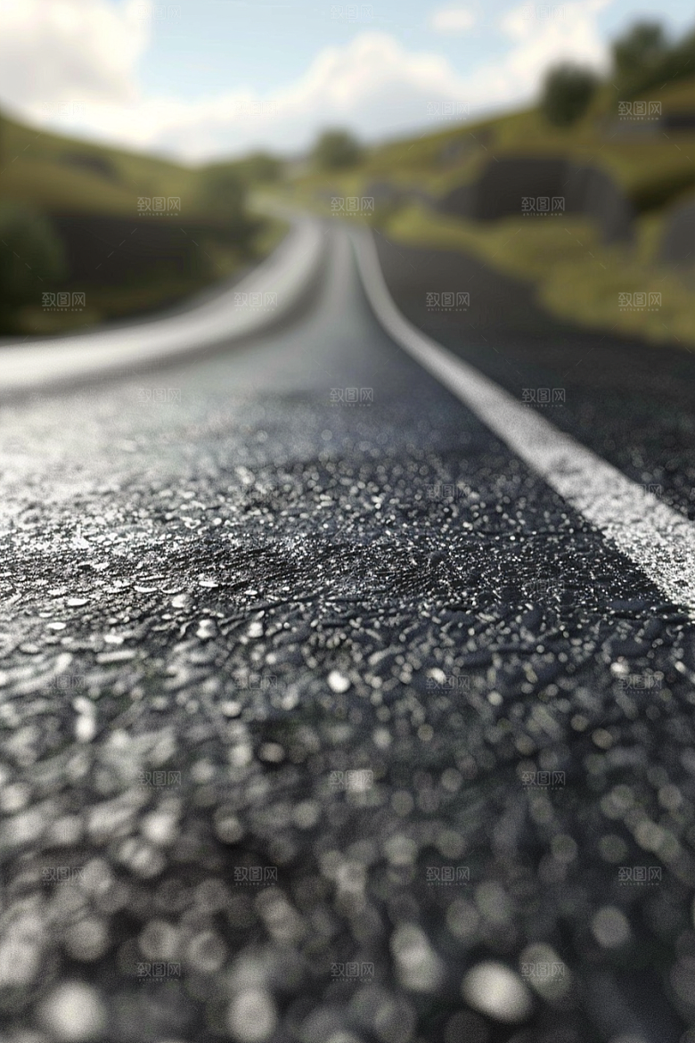 柏油马路户外道路素材