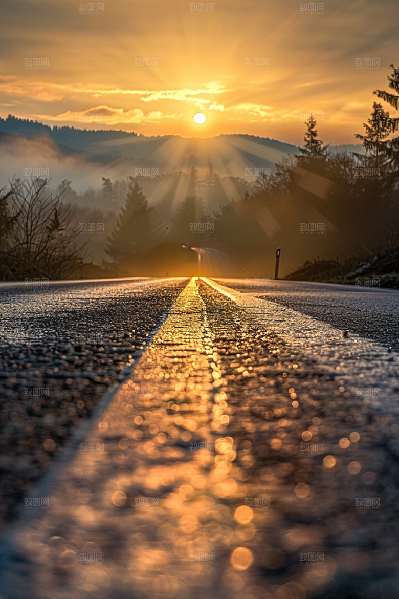 柏油马路道路驾车素材
