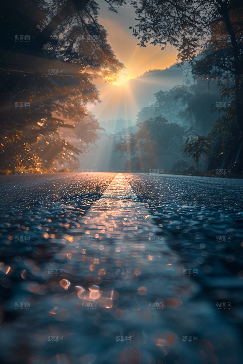 柏油马路肌理驾车素材