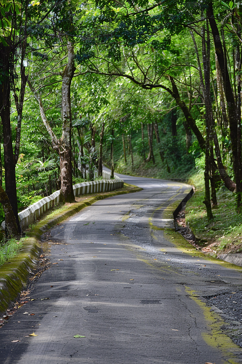 柏油马路公路场景素材
