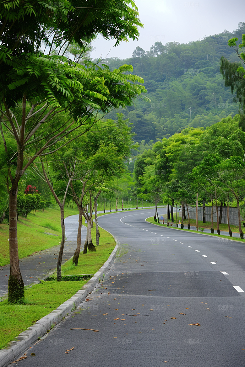 柏油马路沥青马路驾车素材
