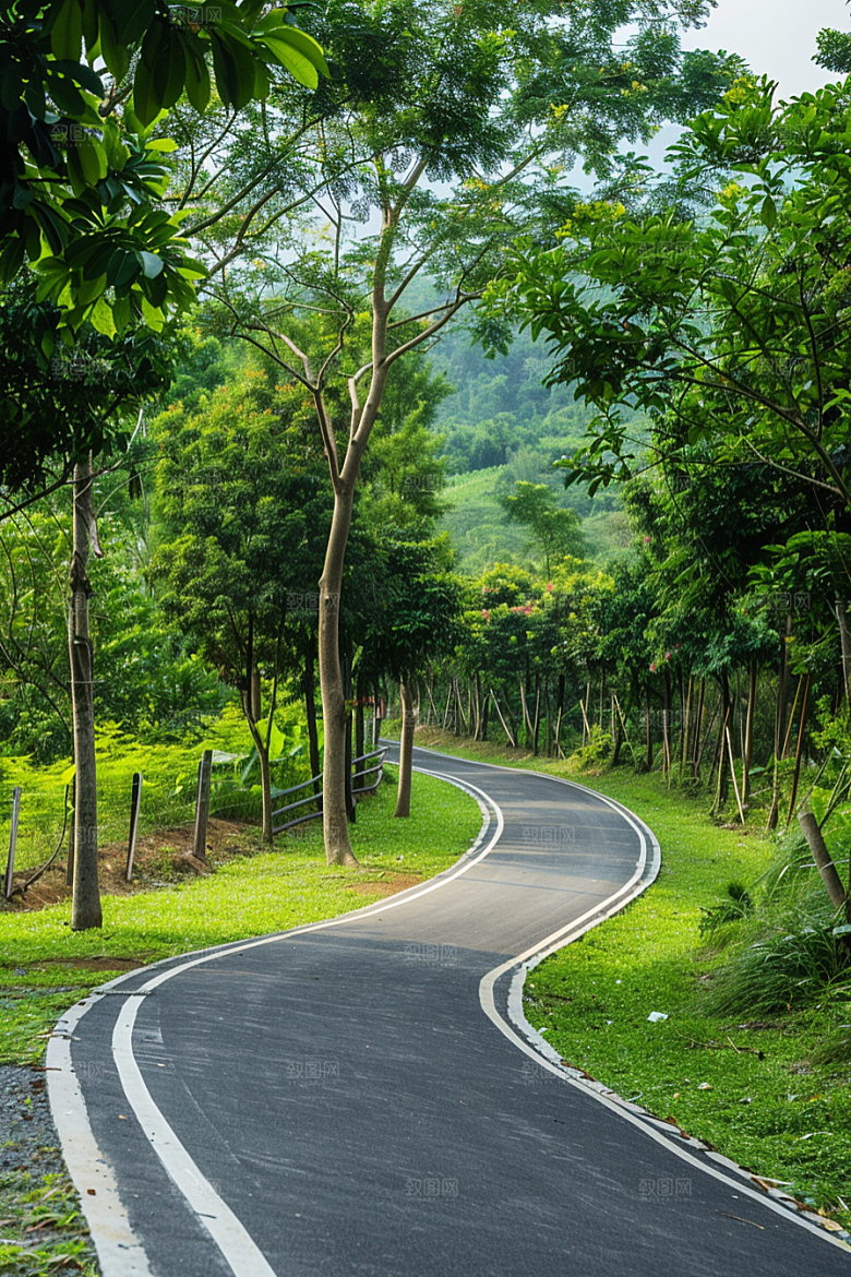 柏油马路地平线延伸素材