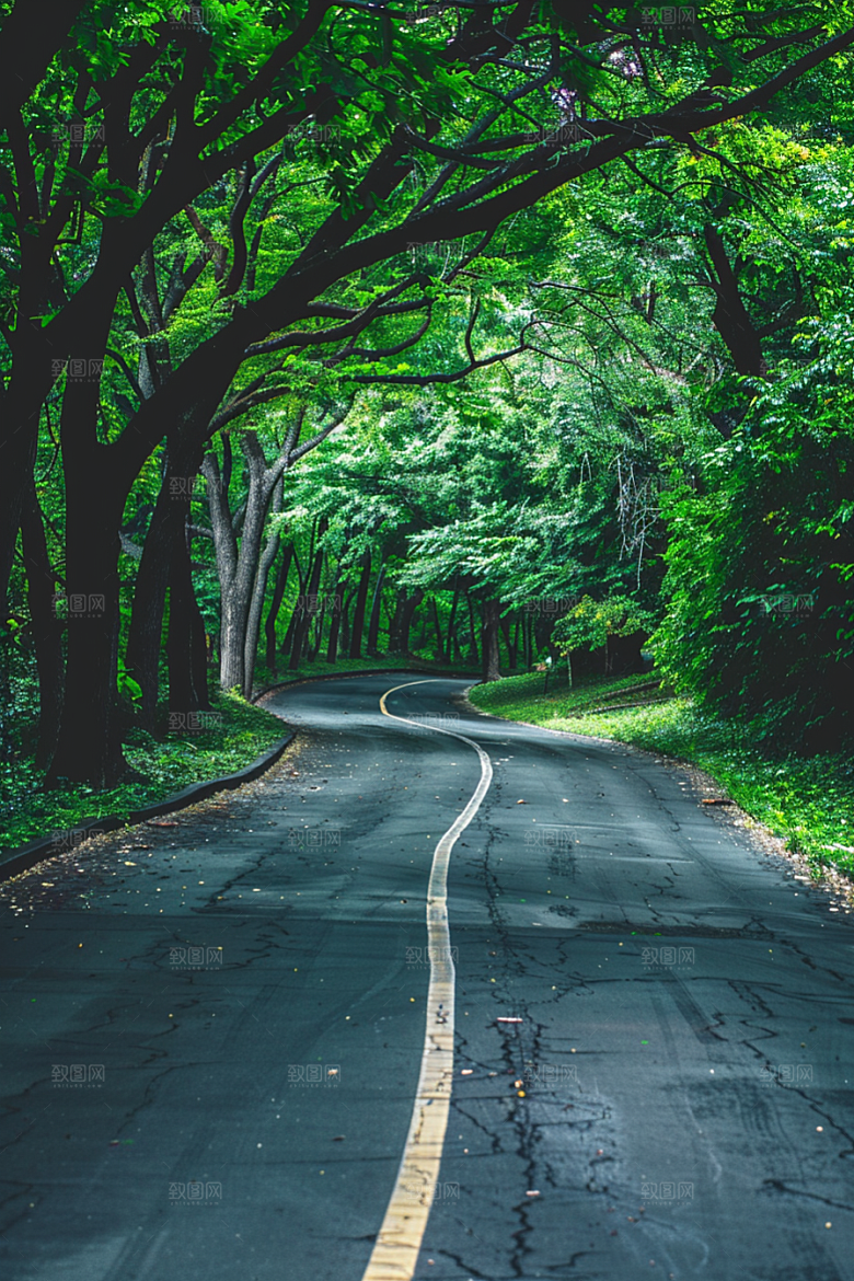 柏油马路户外道路素材
