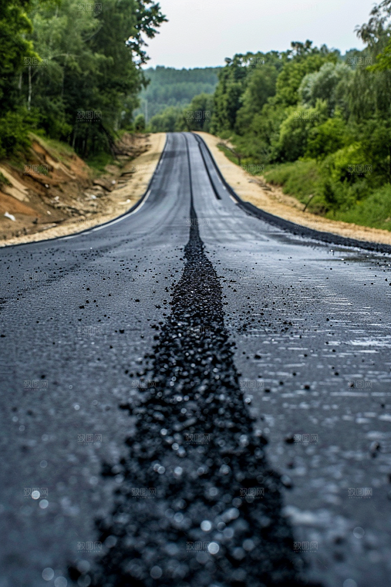柏油马路道路场景素材