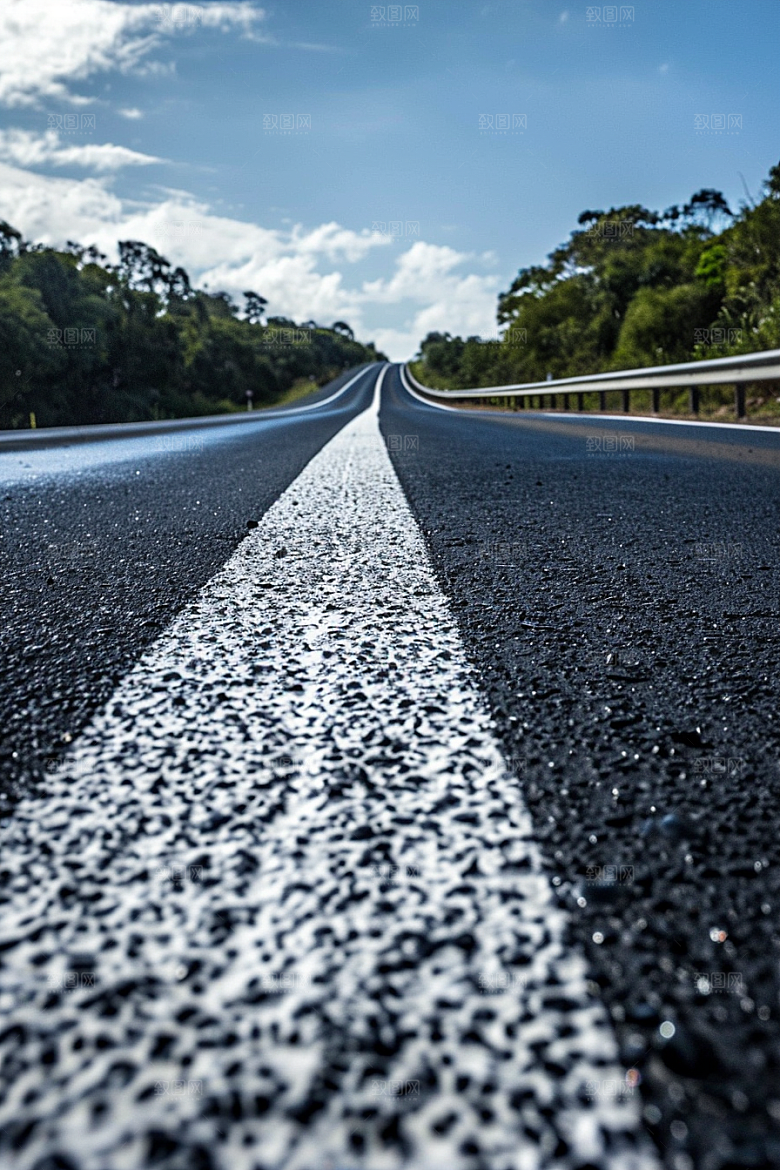 柏油马路延伸驾车素材