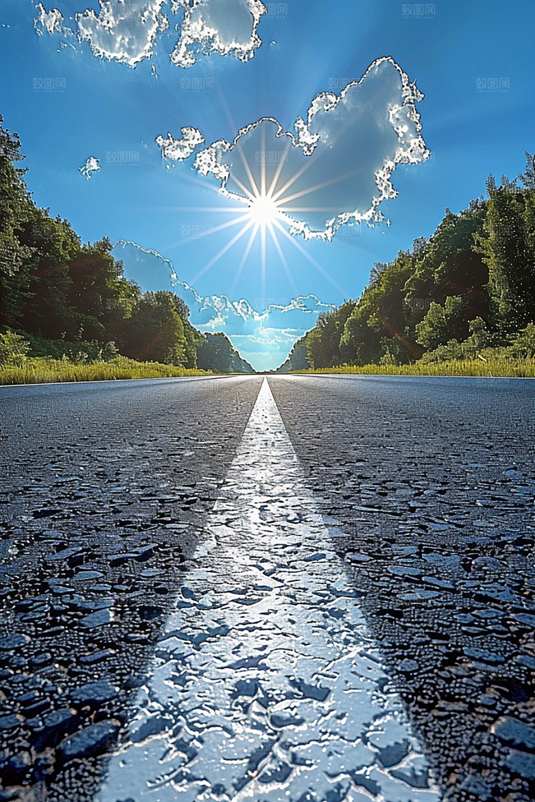 柏油马路材质地平线素材