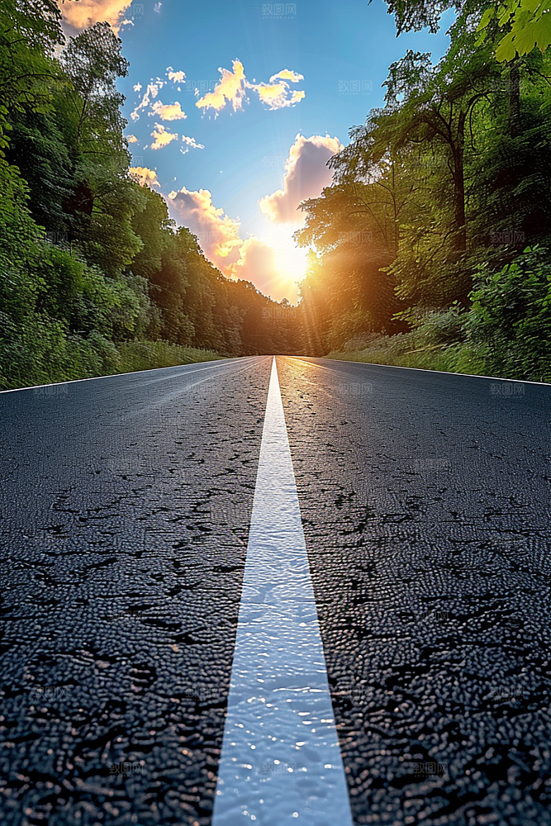 柏油马路材质地平线素材