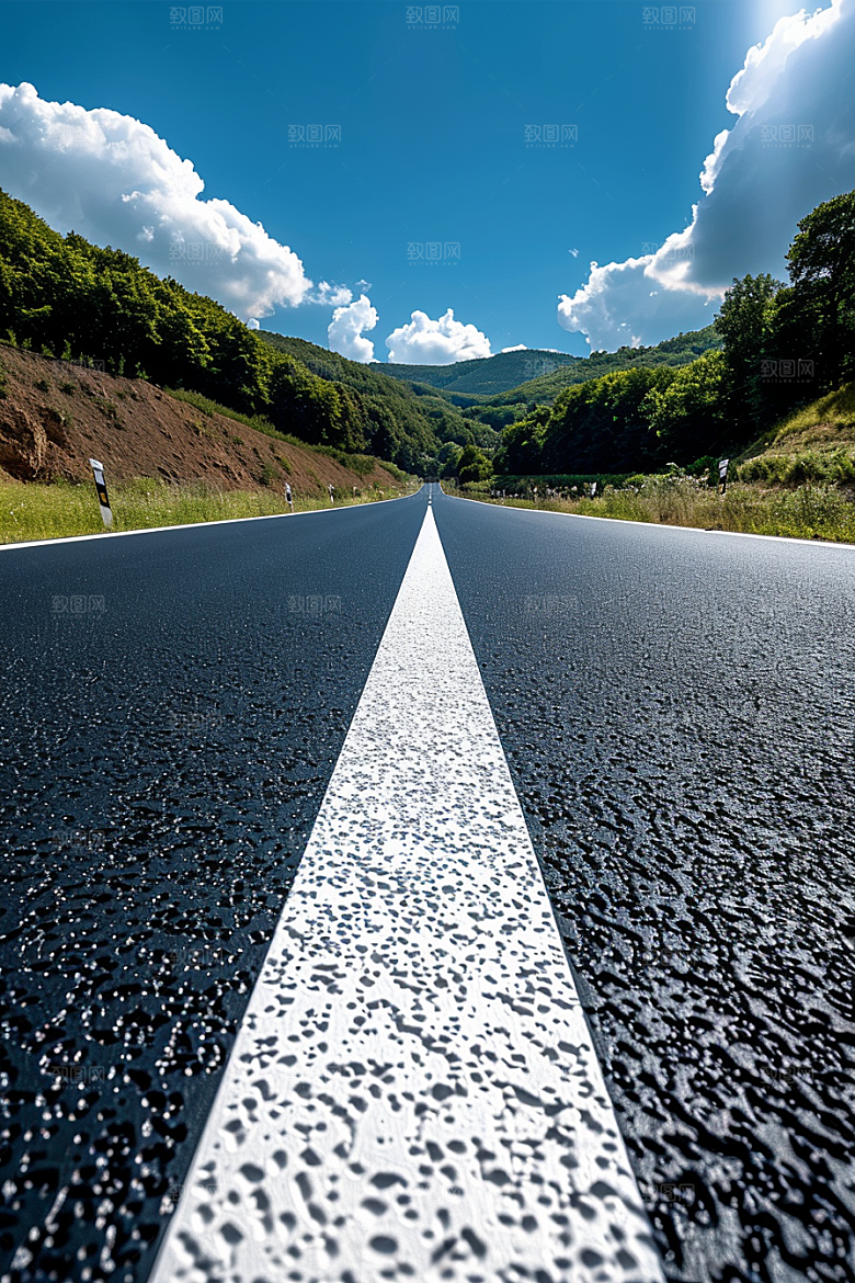 柏油马路地平线肌理素材