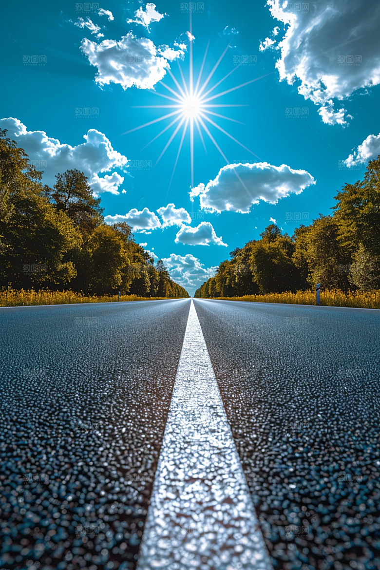 柏油马路公路驾车素材