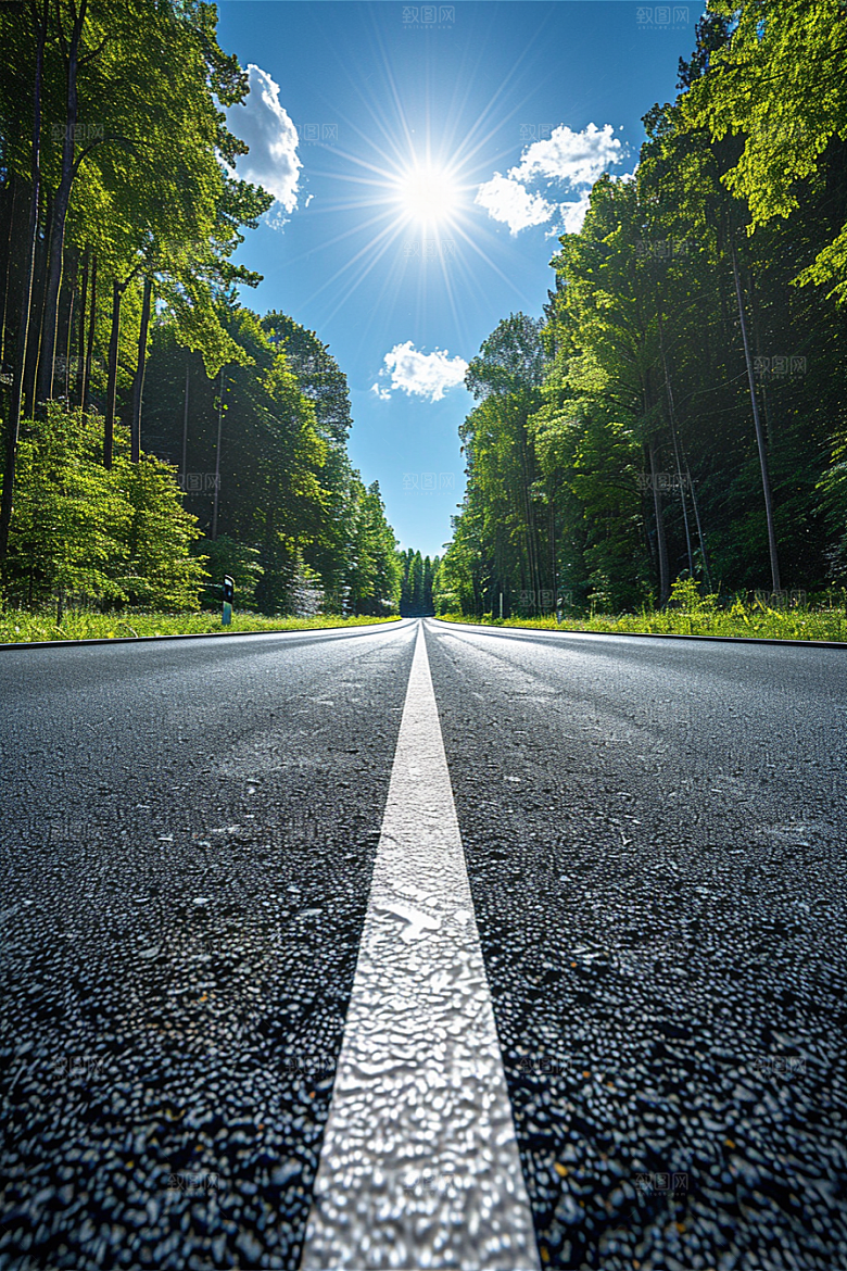 柏油马路公路自驾素材