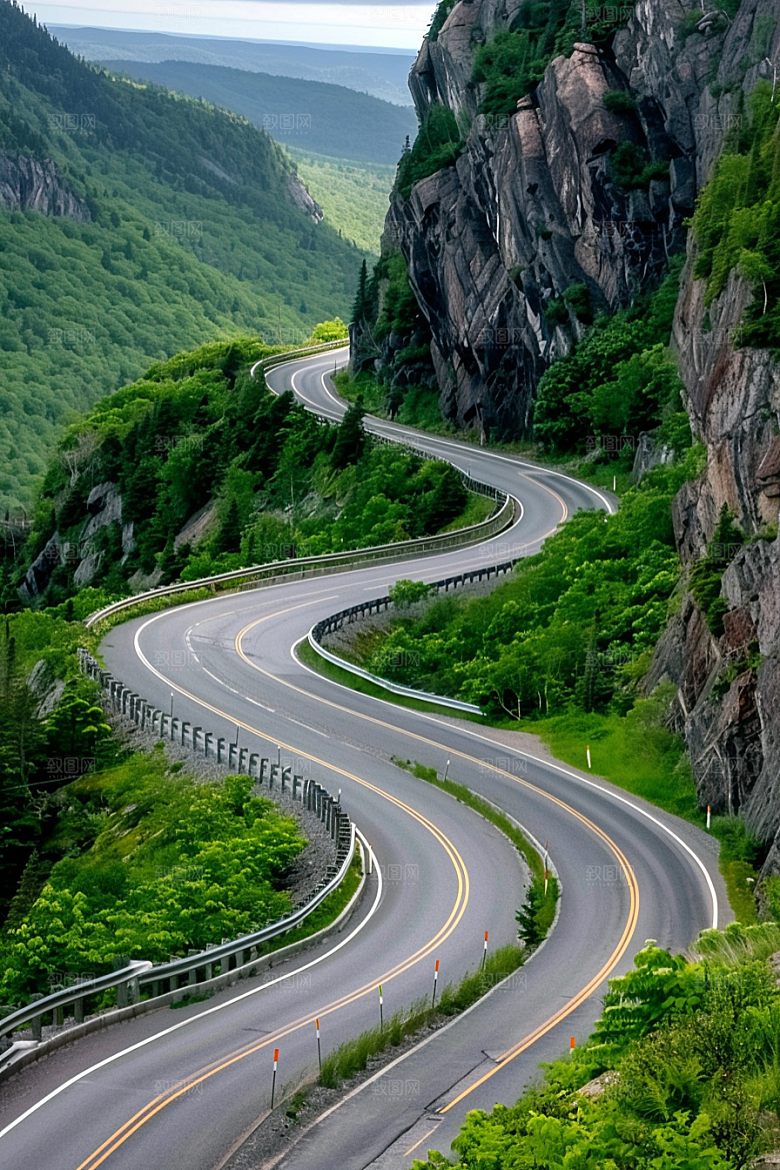 柏油马路地平线材质素材