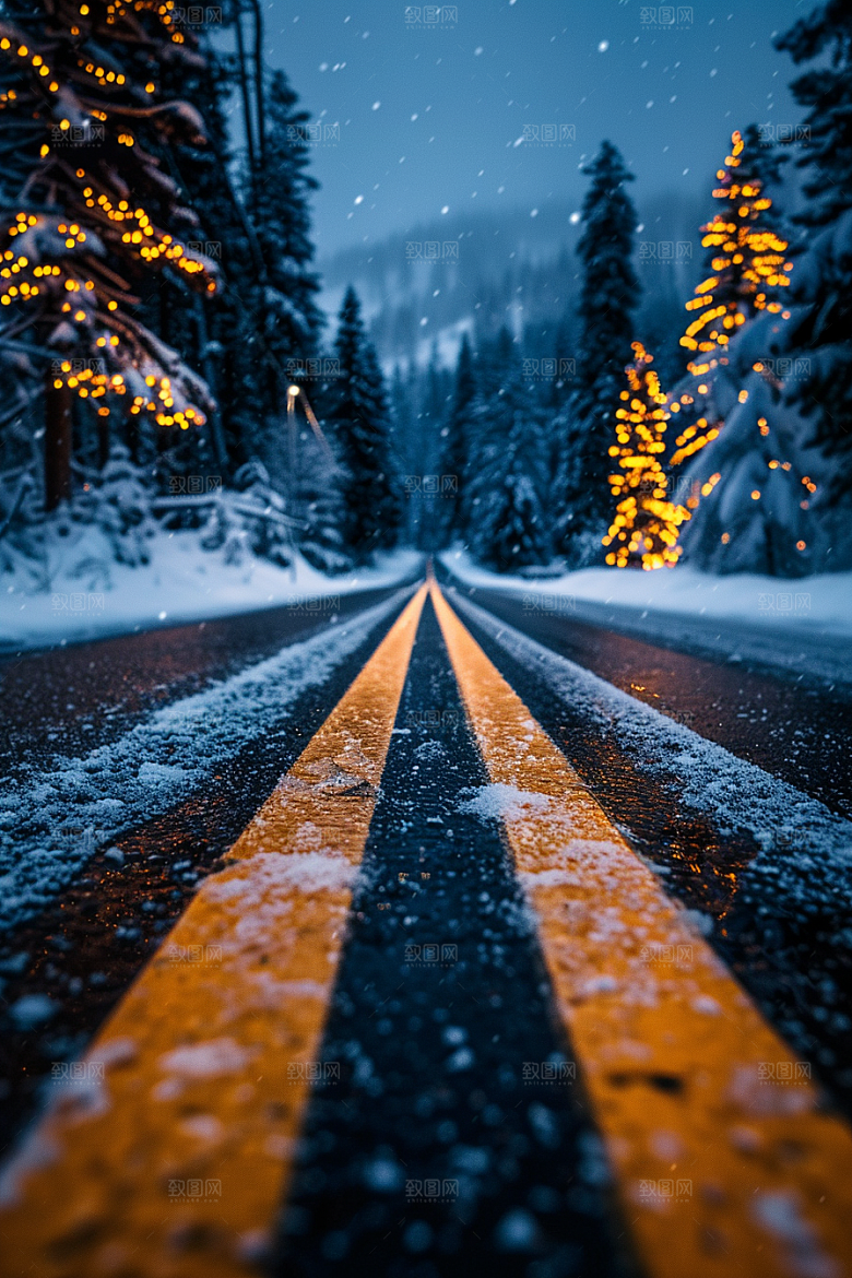 柏油马路延伸道路素材