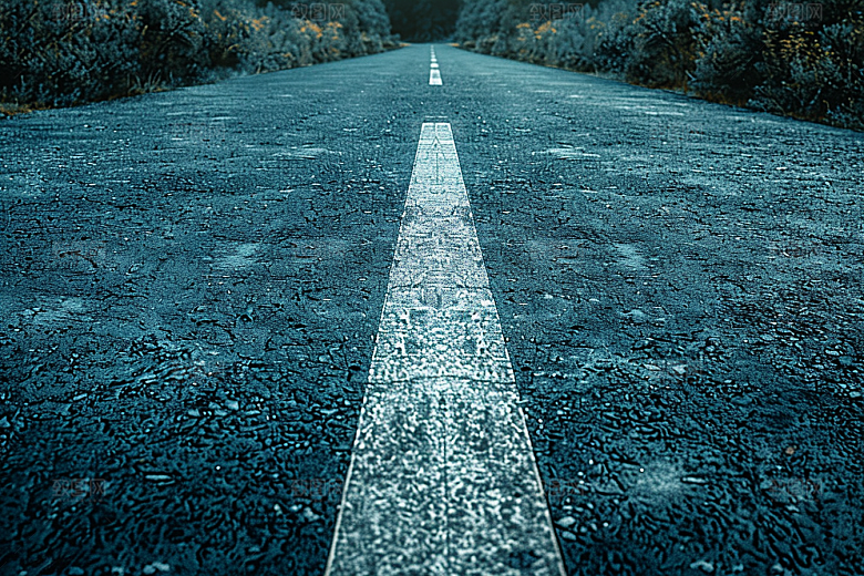 柏油马路地平线延伸素材