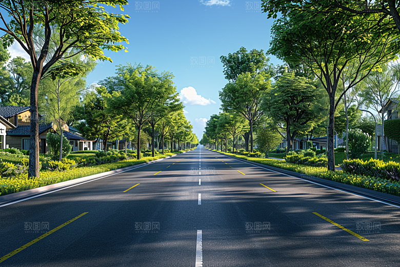 柏油马路地平线沥青马路素材
