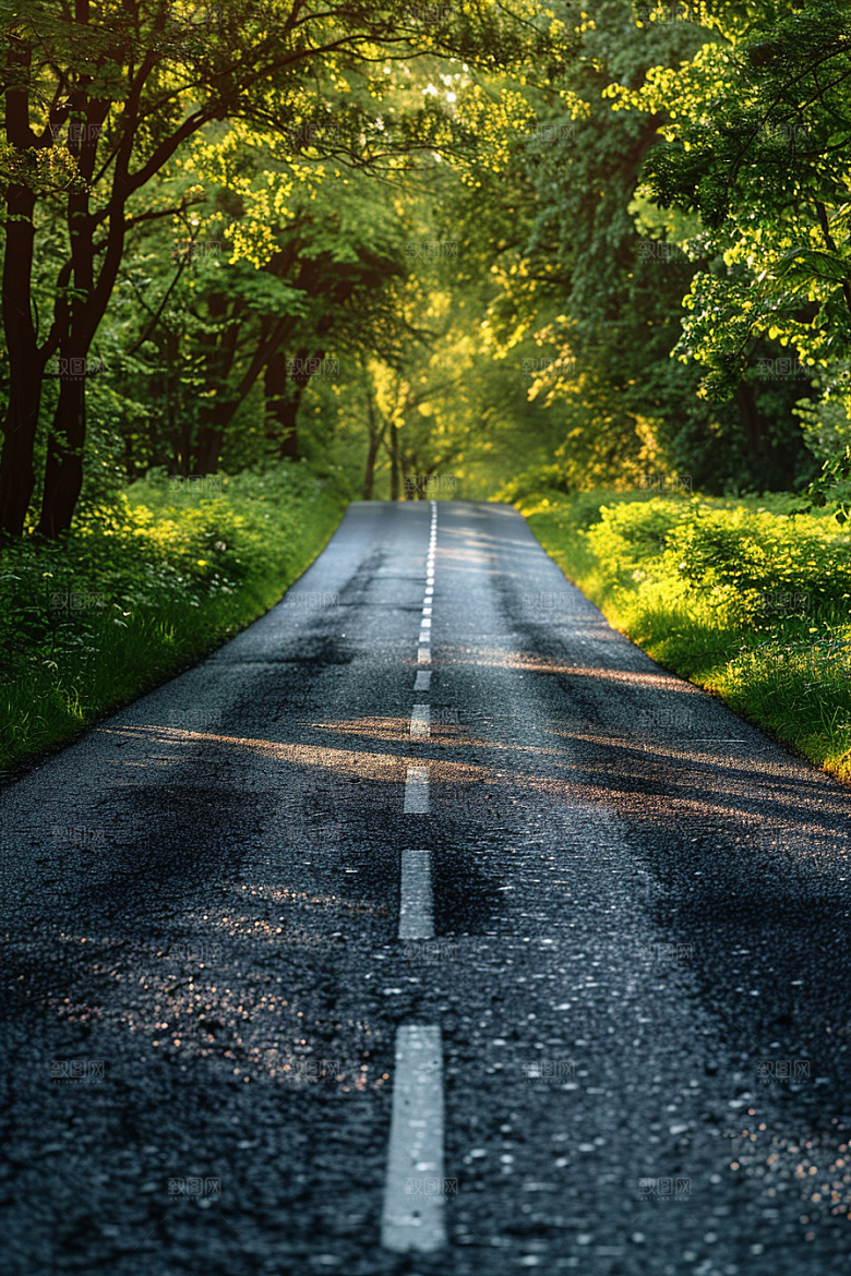 柏油马路道路沥青马路素材
