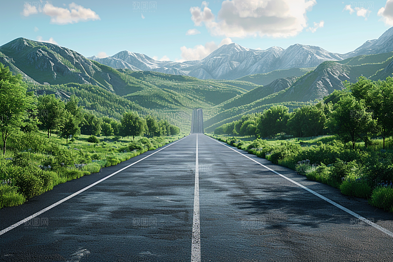 柏油马路自驾高清素材