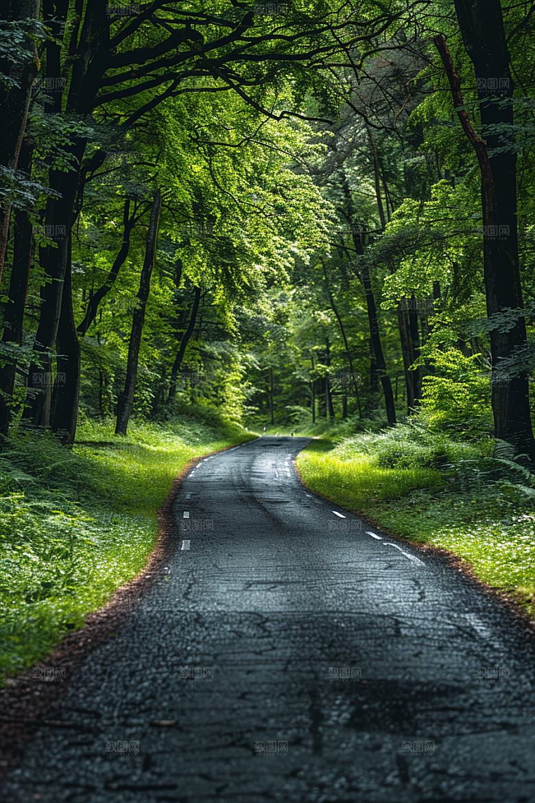 柏油马路自驾路面素材