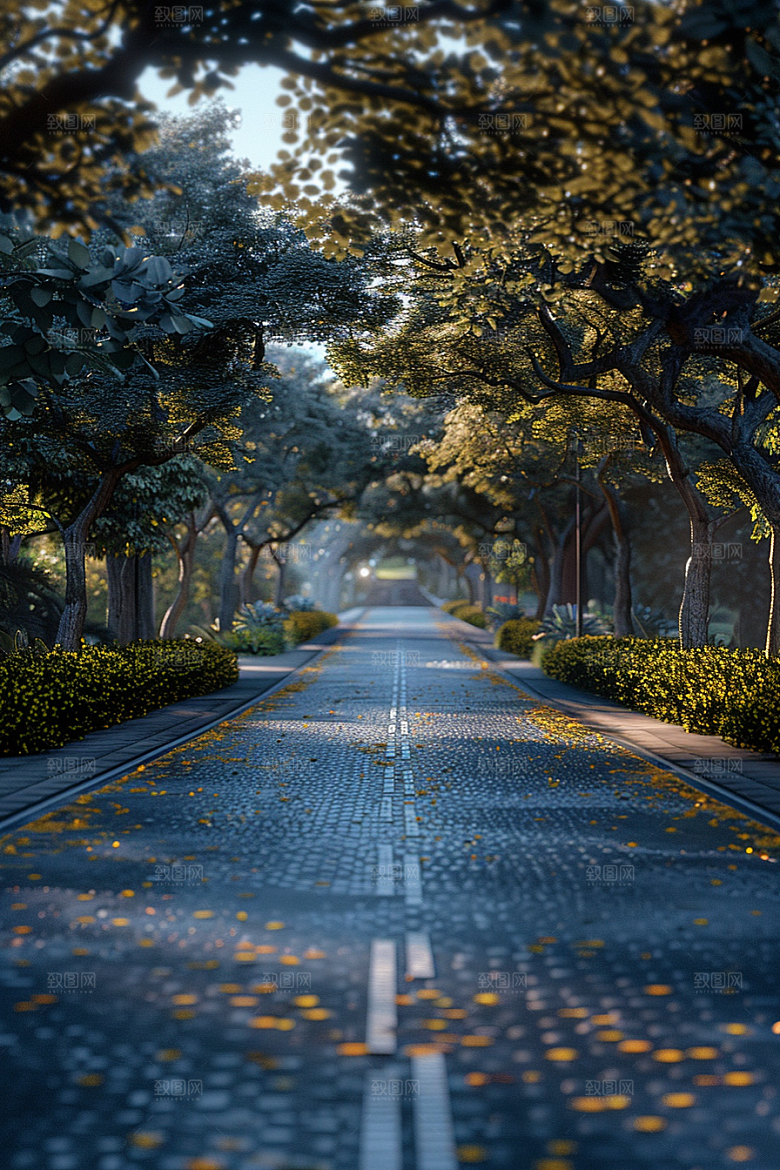 柏油马路高清场景素材