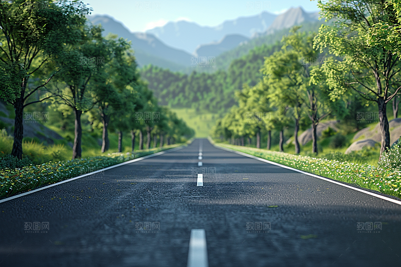 柏油马路路面户外素材