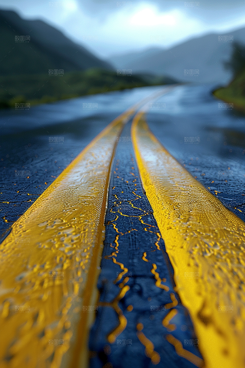 柏油马路沥青马路户外素材