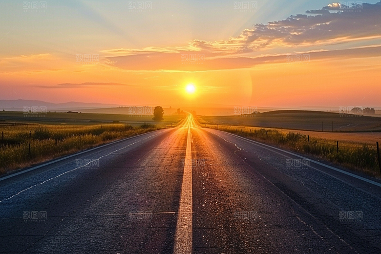 柏油马路驾车自驾素材
