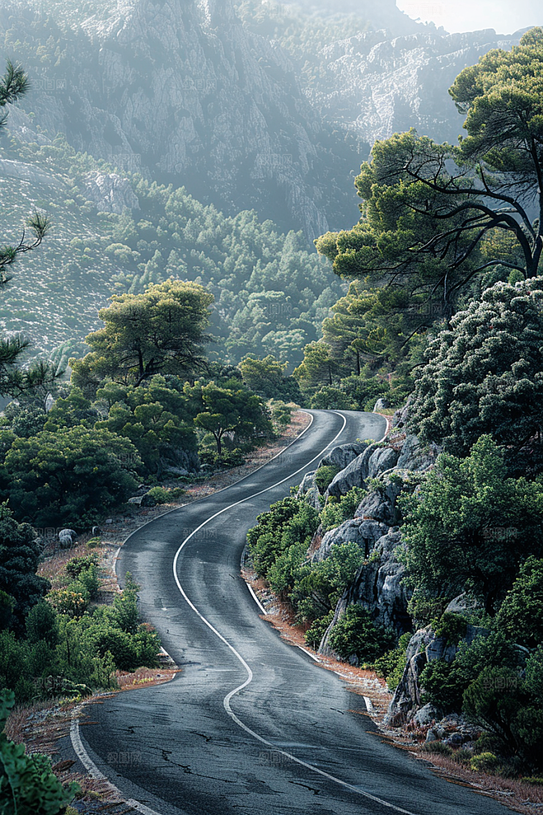 柏油马路沥青马路驾车素材