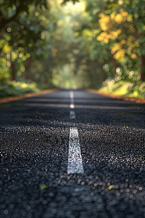 柏油马路地平线延伸素材