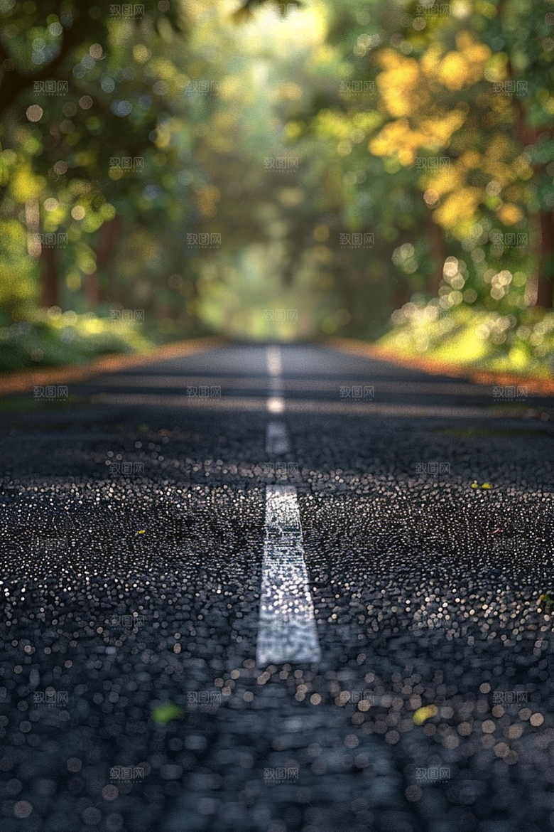 柏油马路地平线延伸素材