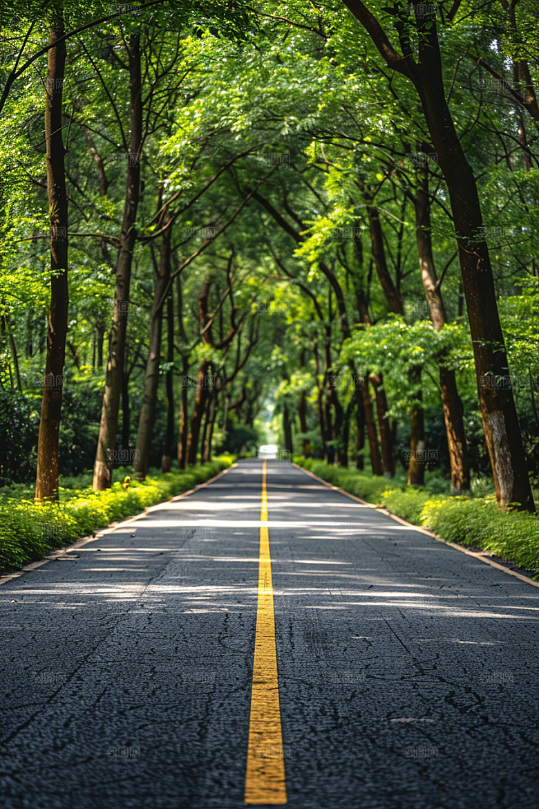 柏油马路地平线材质素材