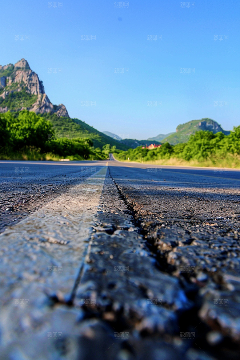 柏油马路道路自驾素材