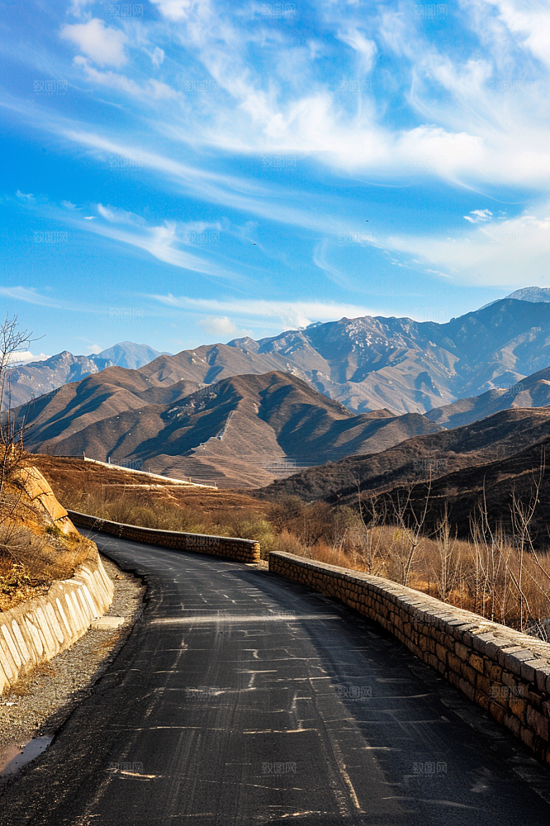 柏油马路自驾公路素材