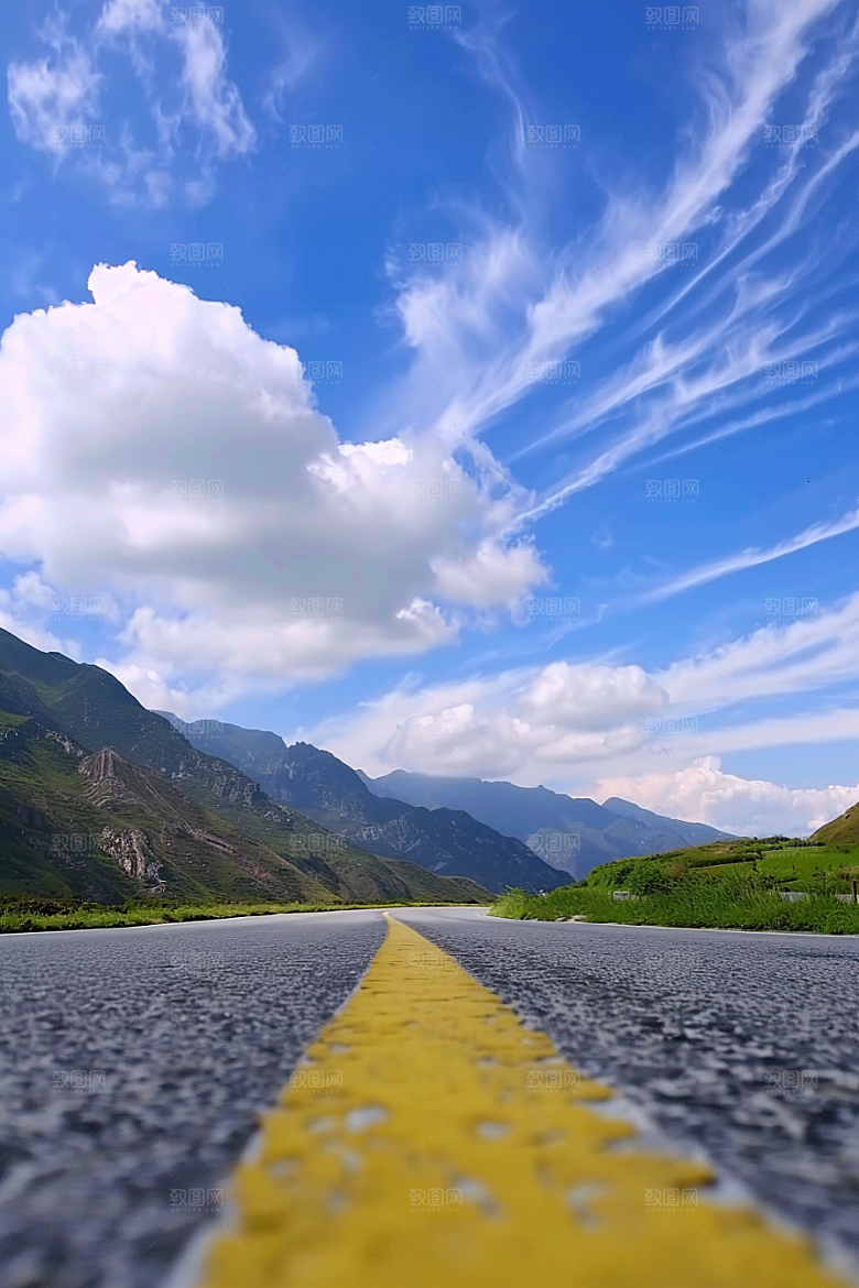 柏油马路路面户外素材