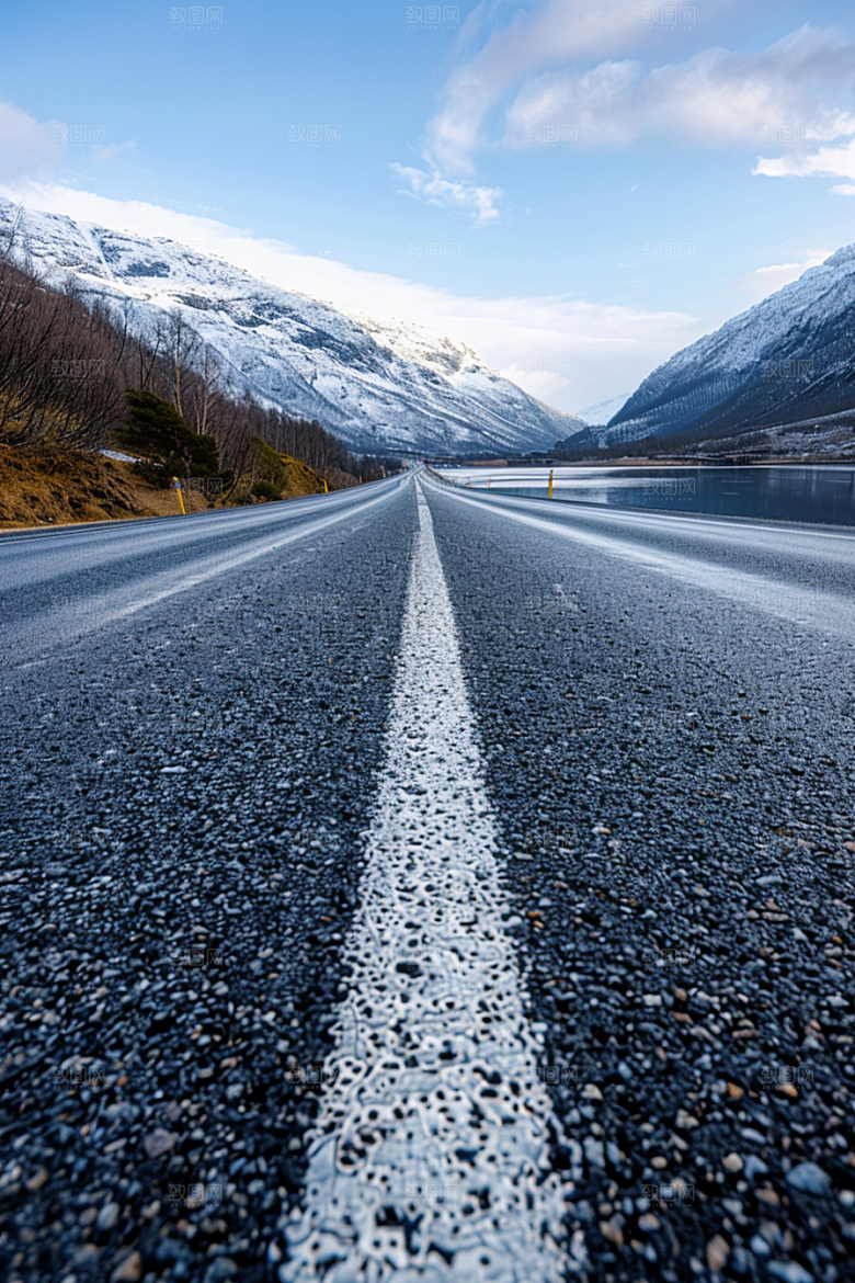 柏油马路道路高清素材