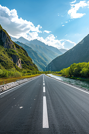 柏油马路道路材质素材