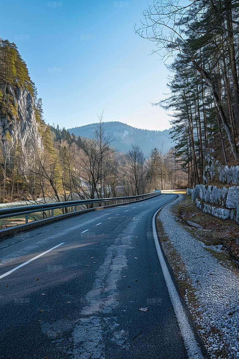 柏油马路地平线道路素材