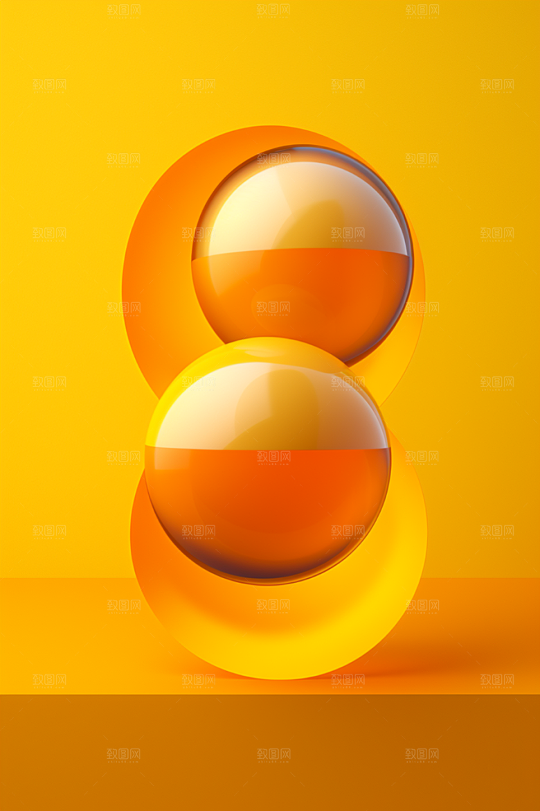 立体流体雕塑质感3D模型