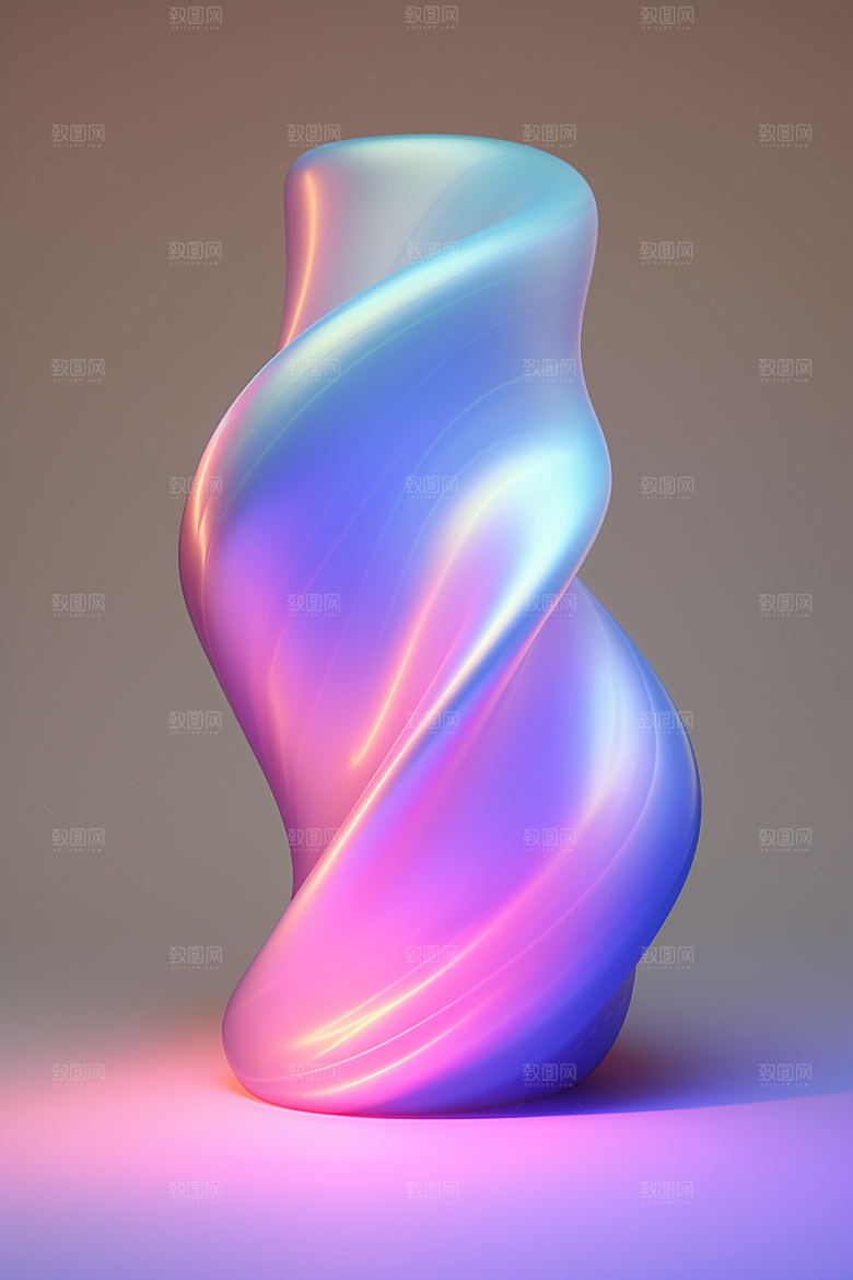 立体流体雕塑立体3D模型