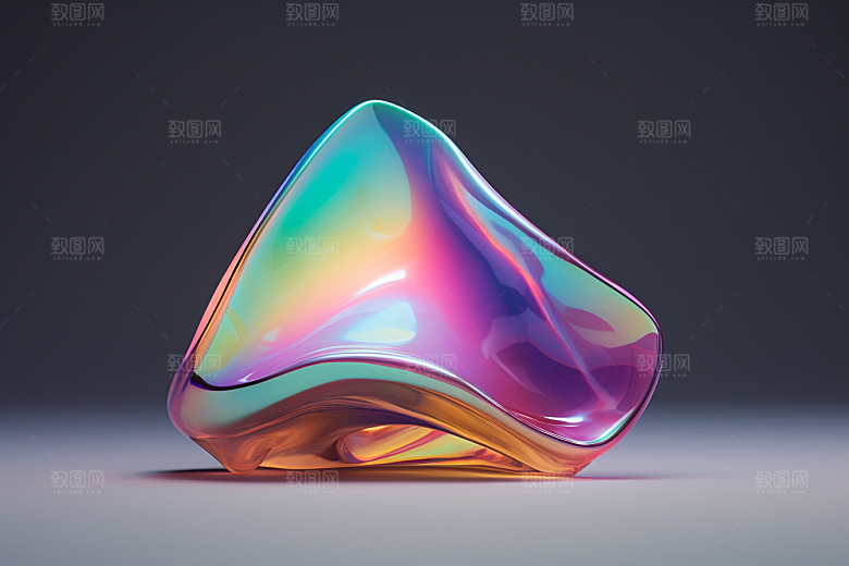 立体流体雕塑扭曲扭曲模型
