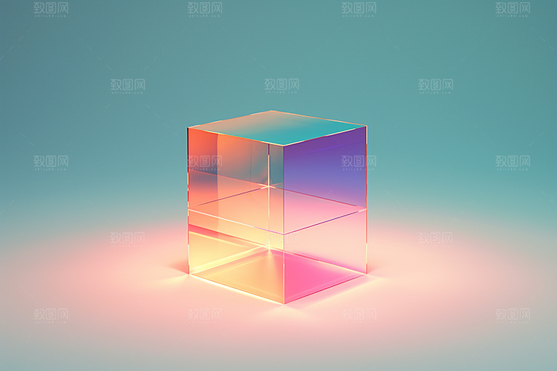 立体流体雕塑质感渐变模型