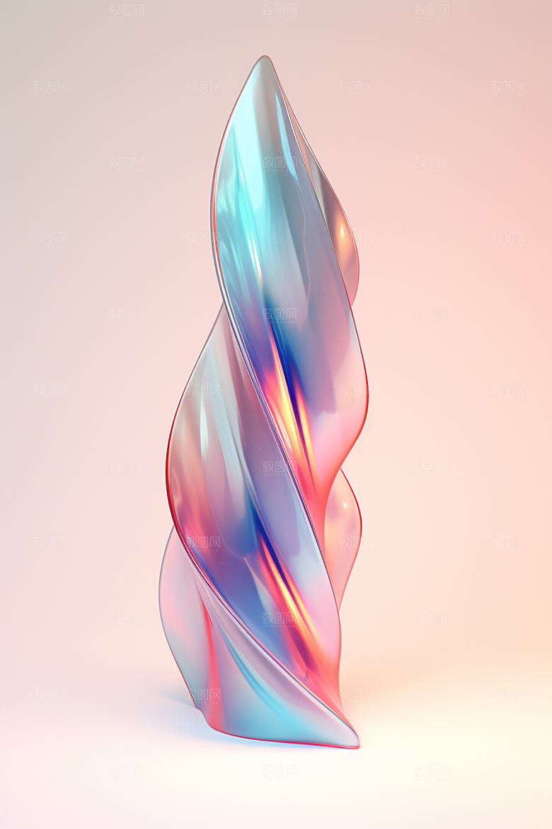 立体流体雕塑3D立体模型