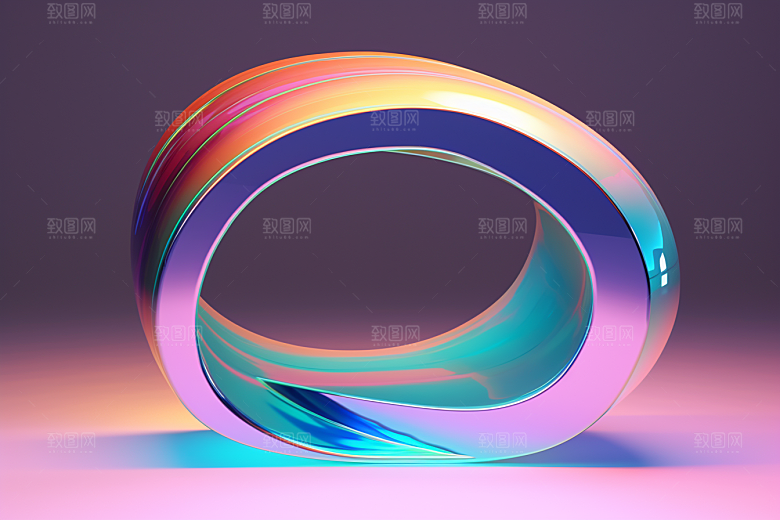 立体流体雕塑扭曲3D模型